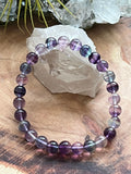 Natural Rainbow Fluorite Bead Bracelets